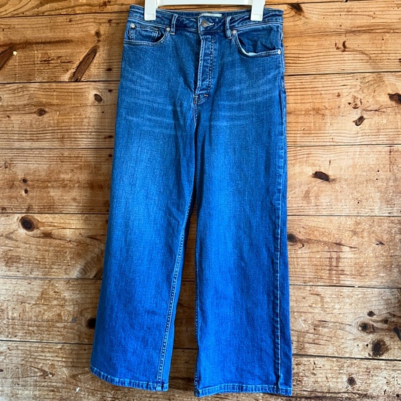 Free People Wales Wide Leg Jean in Blue - Picture 2 of 15